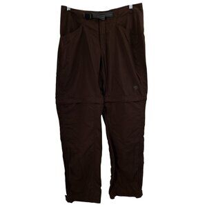 Mountain Hardwear Convertible Brown Hiking Pants Shorts Size 10 x 32 Nylon